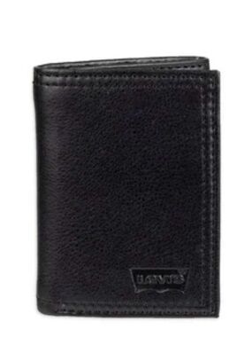 Men’s Levi’s Black Leather Trifold Wallet